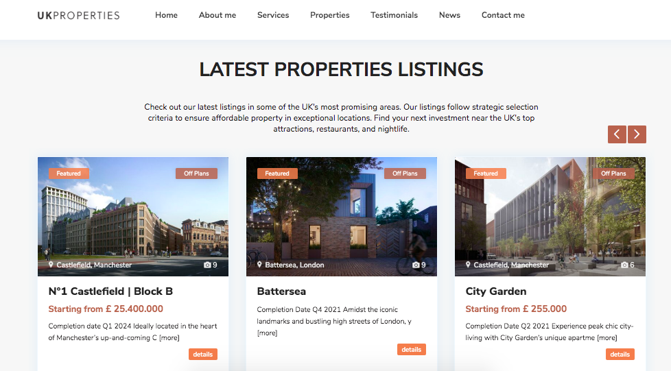 UK Properties website of properties in the United Kingdom